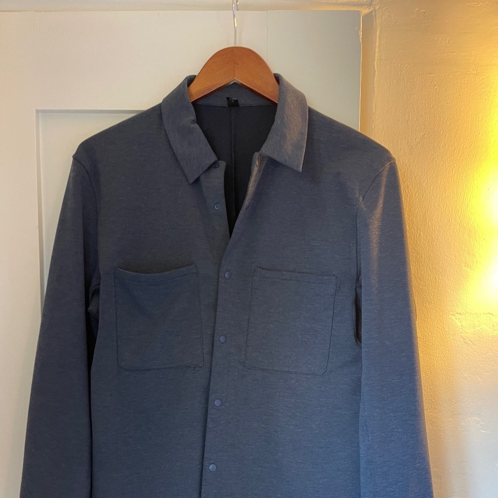 Lululemon Flannel-Like Blue Shirt
